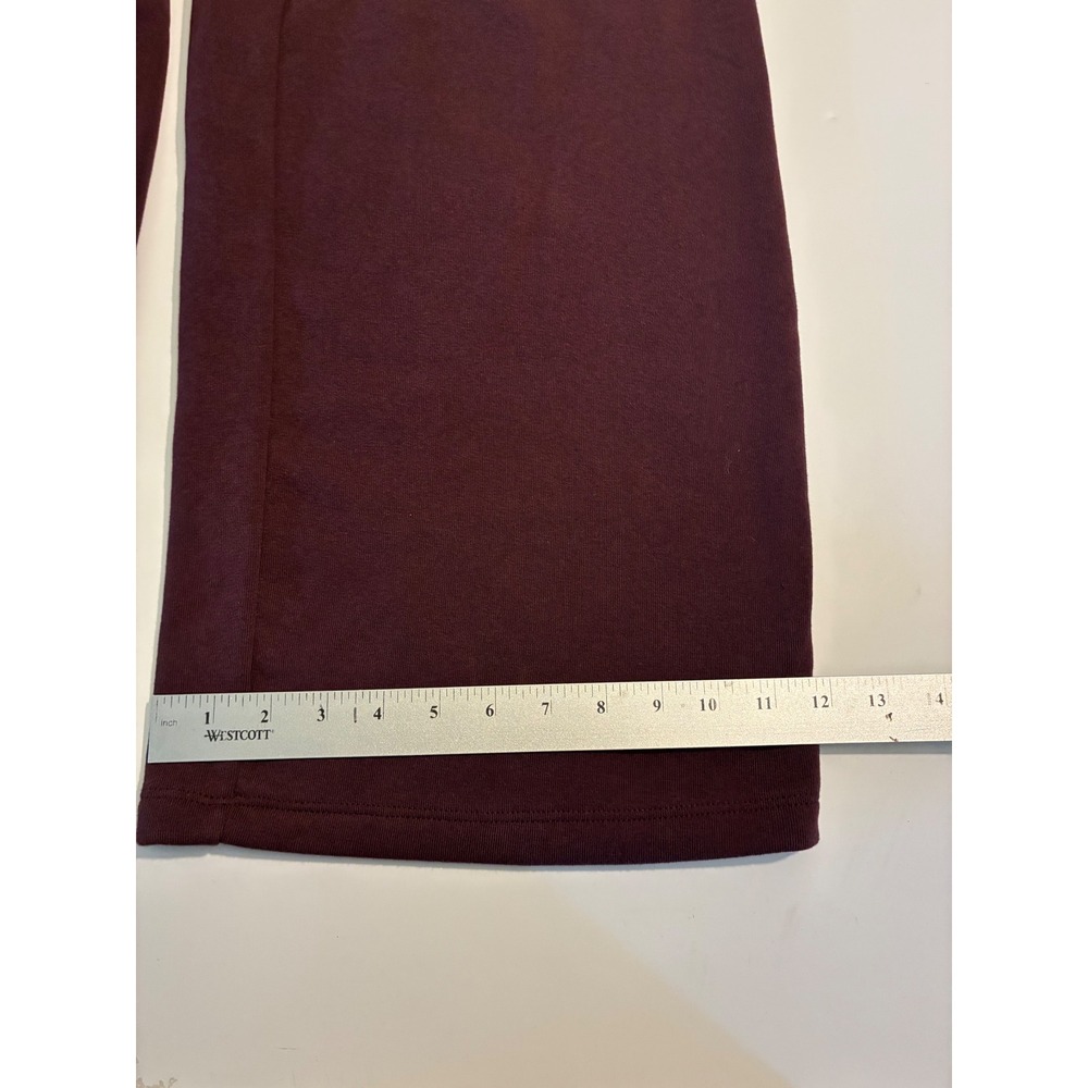 Grayson Threads Womens Size Small Wide Leg Sweatpants Burgundy Fleece Lined NWT - Picture 6 of 8